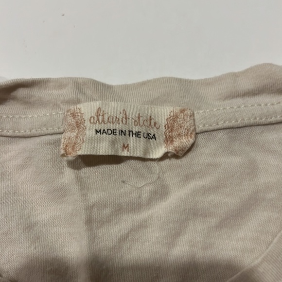 Altar’d State Desert Vibes Short Sleeve Crop Tee Tan Size Medium - Picture 5 of 8
